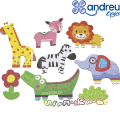 Andreu Toys Пъзел Диви животни 6 бр. в кутия CM011